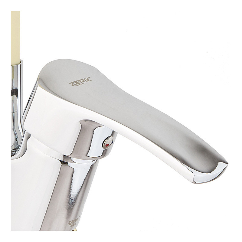 Кухонный смеситель с гибким силиконовым изливом Zerix YUB 279 Reflector Ivory ZX4977 Харьков - изображение 2
