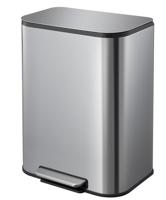 Відро для сміття з плавним закриттям прямокутне Mixxus Cubic-TC0105 SS Color 5л колір наржавійка  ( MI7088 ) Харьков - изображение 12
