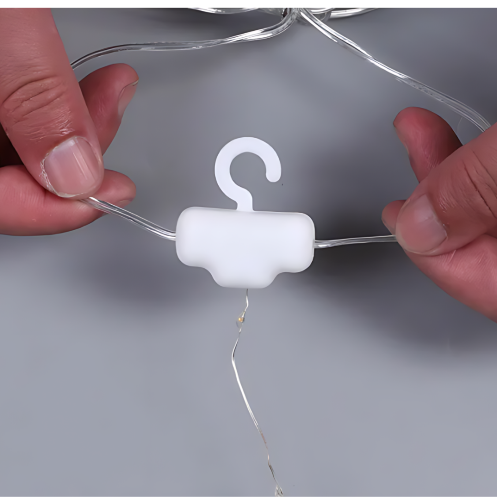 Світлодіодна гірлянда штора зірки 3D Niki Light 3м завіса зірки з фігурками всередині теплий білий Київ - фото 6