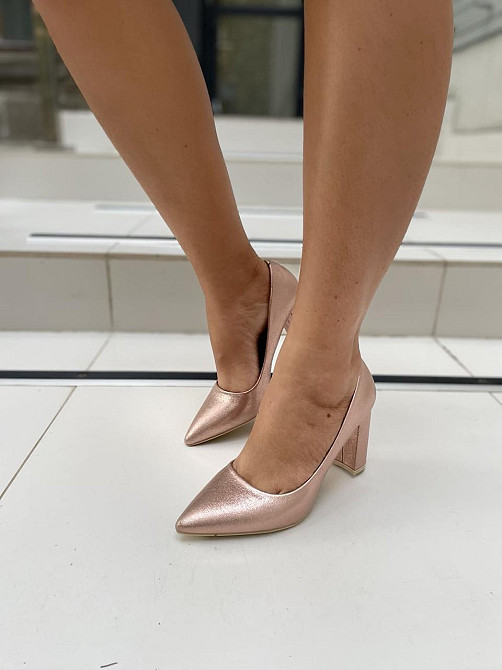 Comer Туфлі жіночі COMER шампань еко-шкіра каблук 8см 39р (3224) Коломия - фото 4