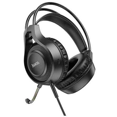 Игровые проводные наушники Hoco W106 Tiger с микрофоном (Черные) Киев