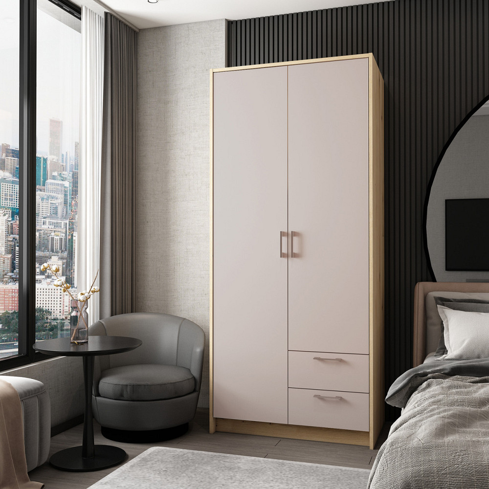 Шафа для одягу Doros Ронді Дуб Артизан/Кашемір 2ДСП 82х52х195 DRS-011660 (80737805) Дніпро - фото 1