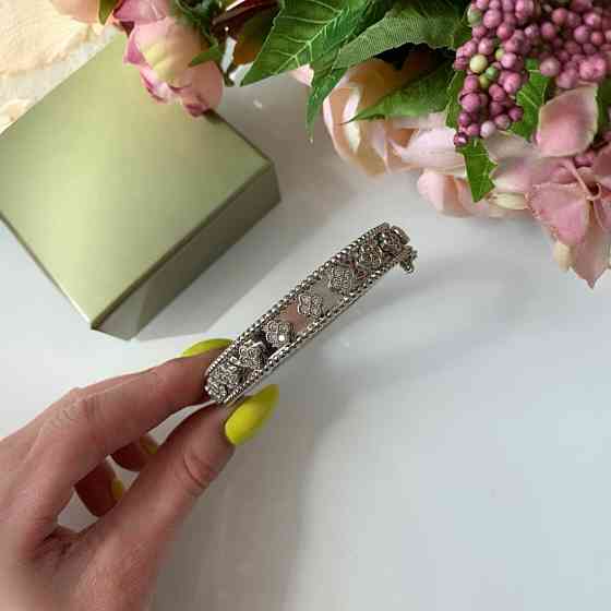 Браслет Van Cleef цирконы посеребрение / жесткий браслет Одесса