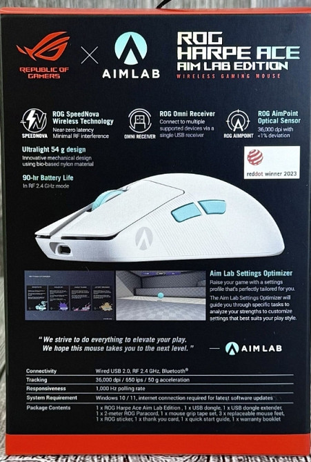ASUS ROG Harpe Ace Aim Lab Edition (White) 1 шт. NEW! Харків - фото 7