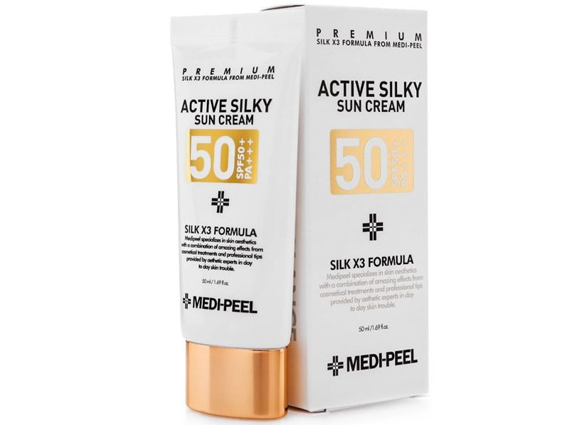 Солнцезащитный крем для лица Active Silky Sun Cream (SPF50+/PA+++) Medi-Peel 50 мл Киев - изображение 1