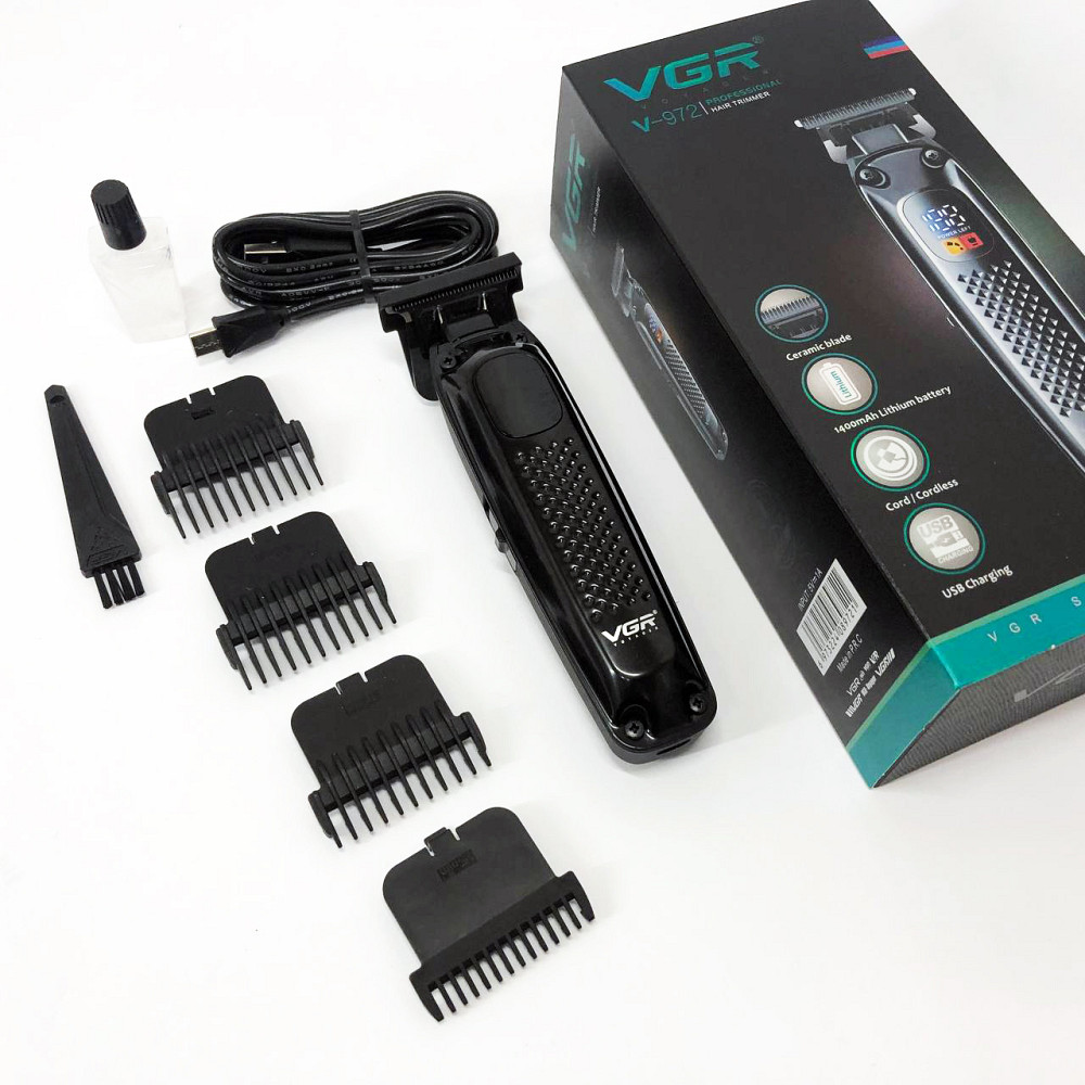 Тример для самостійної стрижки волосся VGR, Універсальний тример для чоловіків скронь OP-80 Київ - фото 12