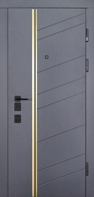 Двери входные, квартирные ABWEHR. Модель 550/551 LORENA Цвет Антрацит Серый / Белый супермат Киев - изображение 1