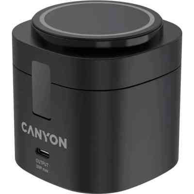 Зарядное устройство Canyon 4-in-1 wireless charging stand 30W + cable 1.0m black (CNS-WCS405BW/A) Винница