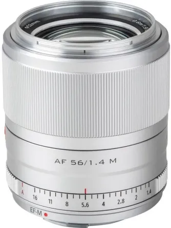 Объектив Viltrox Об'єктив AF 56 mm f/1.4 STM IF ED / Canon EF-M Srebrny (VILTAF5614M) Киев