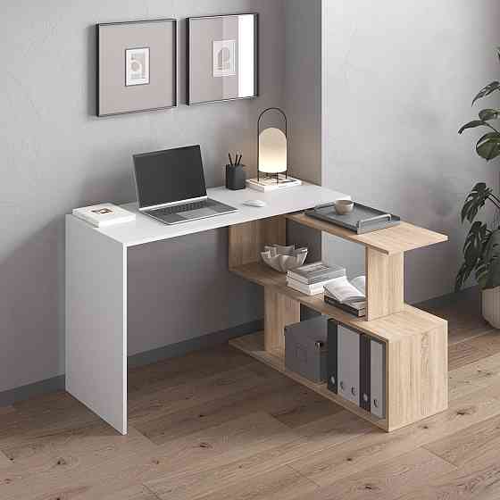 Cтол компьютерный VAYS поворотный письменный cтол трансформер M-41 Белый-Дуб Сонома Львов