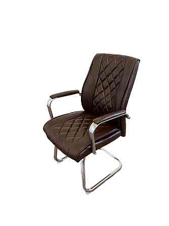 Офисное кресло конференционное Tehforward Dionis CF хром Темно-Коричневое Киев