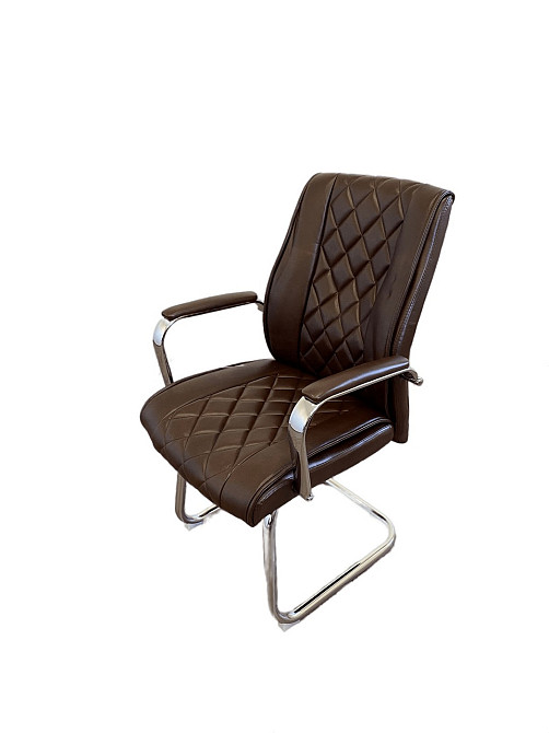 Офисное кресло конференционное Tehforward Dionis CF хром Темно-Коричневое Киев - изображение 3