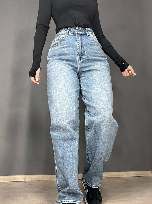 Джинси жіночі Cool Angels 3101 SKATER jeans банани висока талія стрейчеві світло сині, світло-синій, 27, 27, 75 см, 107 см Київ - фото 6