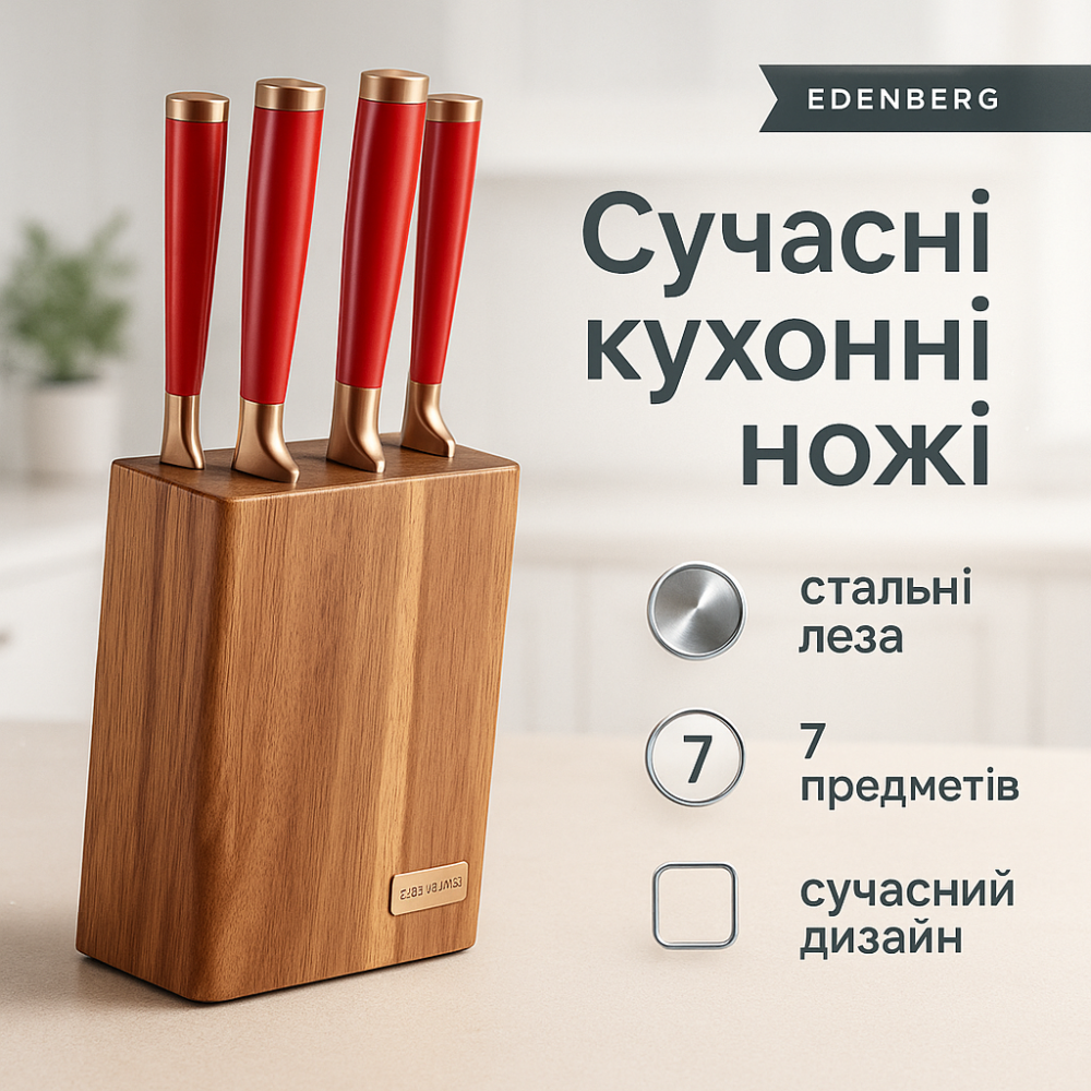 Ножі кухонні професійні, Кухонні ножі високої якості, Набір ножів для кожної кухні TH-26 Львів - фото 10