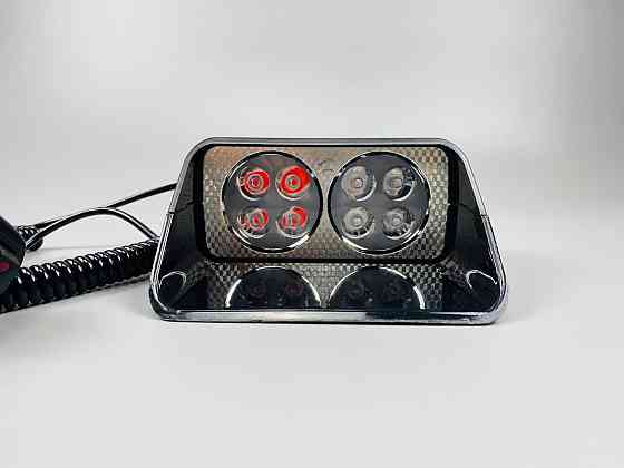 Маячок проблисковий автомобільний S8 стробоскоп мигалка 9-80V 8 led діодів синій+червоний спалах (під скло) Мукачево