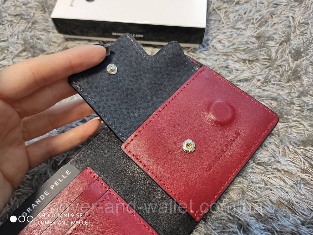 Стильный кожаный кошелек ручной роботы на магнитах Grande Pelle Киев - изображение 4
