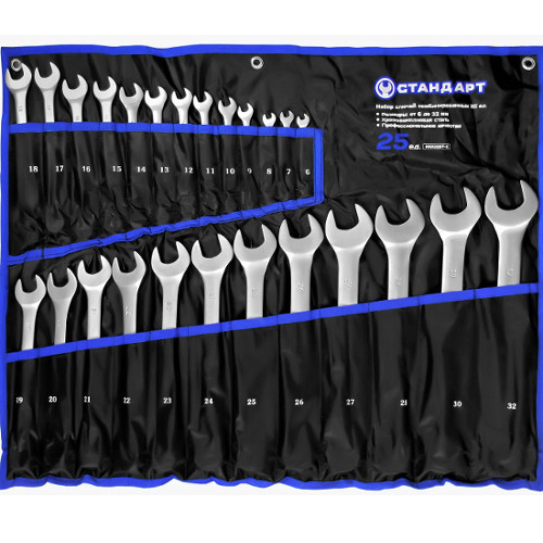 Набор рожково-накидных ключей 25 шт. (6-32 мм) в чехле СТАНДАРТ NKK25ST-S Одесса - изображение 1