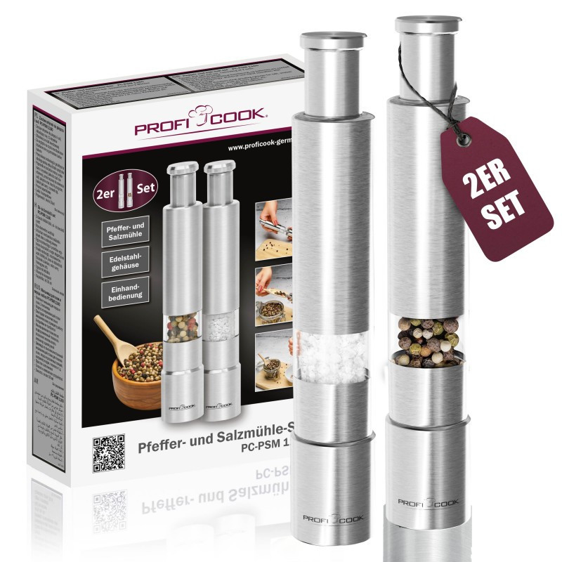Измельчитель для специй соли и перца 2в1 Profi Cook PC-PSM (1160) Нержавеющая сталь Нововолынск - изображение 1
