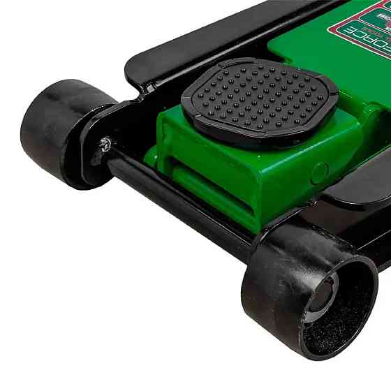 Домкрат підкатний 5 т (95-560 мм) низькопрофільний двопоршневий з гумовою накладкою ROCKFORCE RF-TR50001 MST Одеса