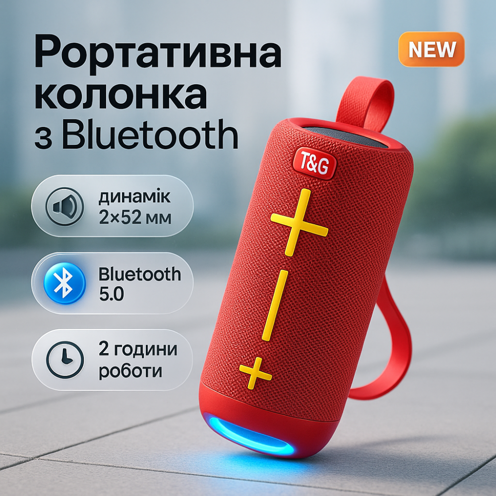 Музична блютуз колонка з підсвічуванням, Портативна bluetooth колонка музична, Блютуз аудіо приймач HZ-44 Львів - фото 10