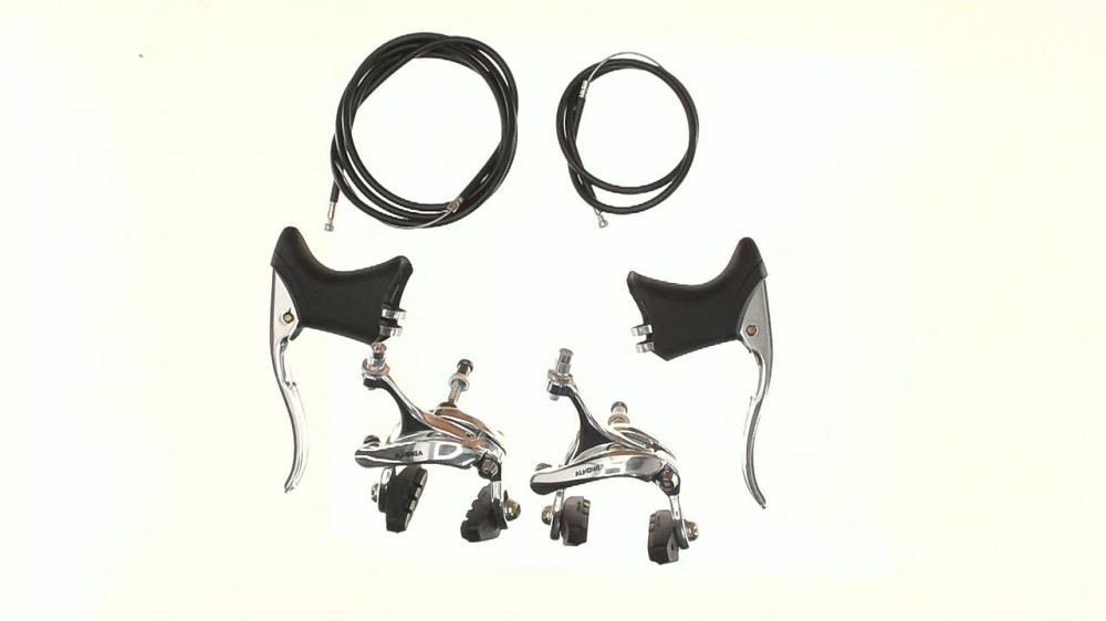 Гальмо велосипеда V-brake (хром, шосейне) (комплект, перед + зад) KL Мукачево - фото 1