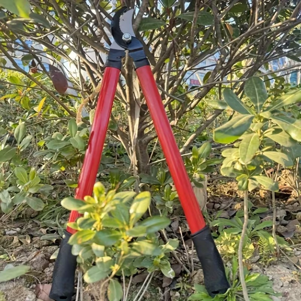 Сучкоріз садовий, секатор для саду і підрізування гілок з довгими 62 см прогумованими ручками, червоний Кам'янець-Подільський - фото 6