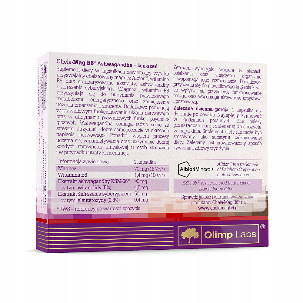 Chela-Mag B6 Ashwagandha+ginseng 30 caps Луцьк - фото 2