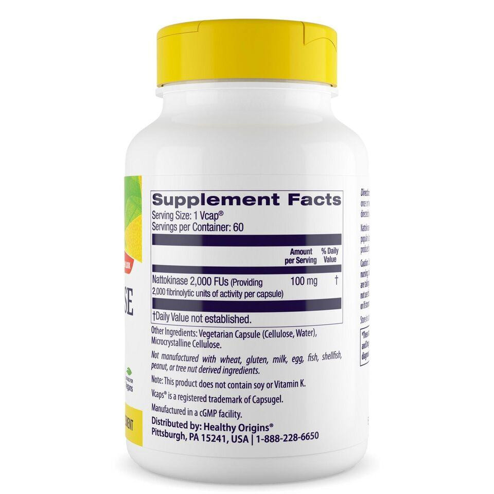 Наттокиназа Healthy Origins Nattokinase 100 мг 60 капc Киев - изображение 2