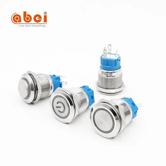 Кнопка 16мм с красной подсветкой для авто и электроники Киев - изображение 2