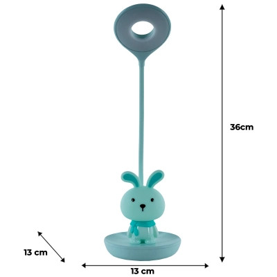 Настольная лампа Kite Bunny LED с аккумулятором, зеленая (K24-492-1-4) Винница - изображение 7