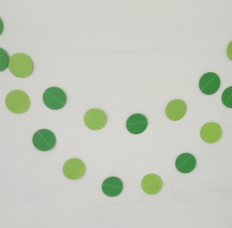 Гирлянда кружки на нитке для праздника 4 м на 6 см зеленый Киев - изображение 4