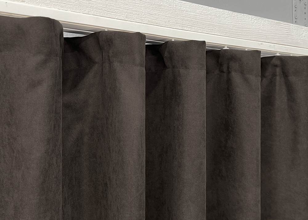 Комплект коротких штор VR-Textil Мікровелюр Petek YL № 1892ш Венге 140х170 см 2 шт (35-0422) Київ - фото 8