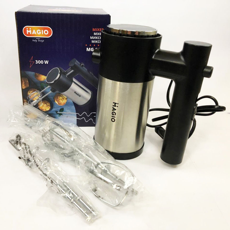 Міксер з насадками для збивання MAGIO МG-231 300 Вт, Міксер для замішування тіста ручний VC-66 Київ - фото 5