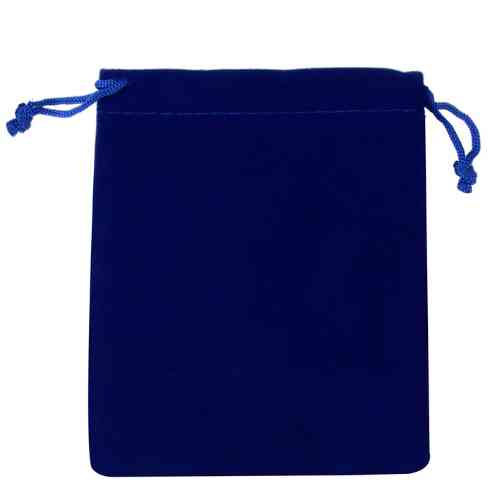 Мішечок подарунковий з оксамиту 10x15см 50шт на затяжках, синій Вінниця