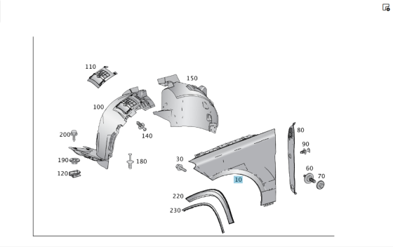 Mercedes-Benz  A1668802800 Крило переднє праве GL/GLS X166 Одеса