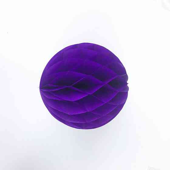 Шарик соты из бумаги 10 см фиолетовый Киев