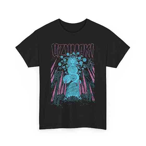 Футболка для мальчика аниме Джунджи Іто Узумаки Хоррор оверсайз (рост от 165 до 180 ) Черний AnimeJ0088m Днепр