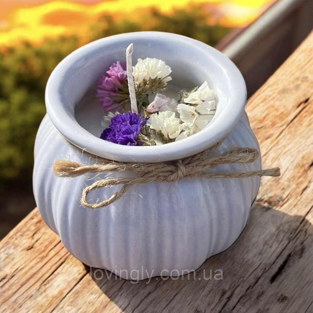 Подарок ко Дню матери - Ароматическая свеча ручной работы в керамическом горшкочке. Ирпень - изображение 2