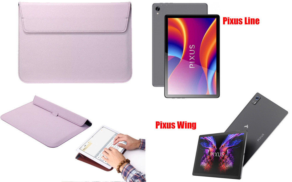 Чехол-конверт VitoCase для Pixus Line, Pixus Wing, с функцией подставки для планшета Фиолетовый Киев - изображение 1