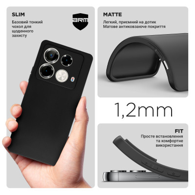 Чохол до мобільного телефона Armorstandart Matte Slim Fit Infinix Note 40 4G Camera cover Black (ARM73944) Вінниця - фото 3