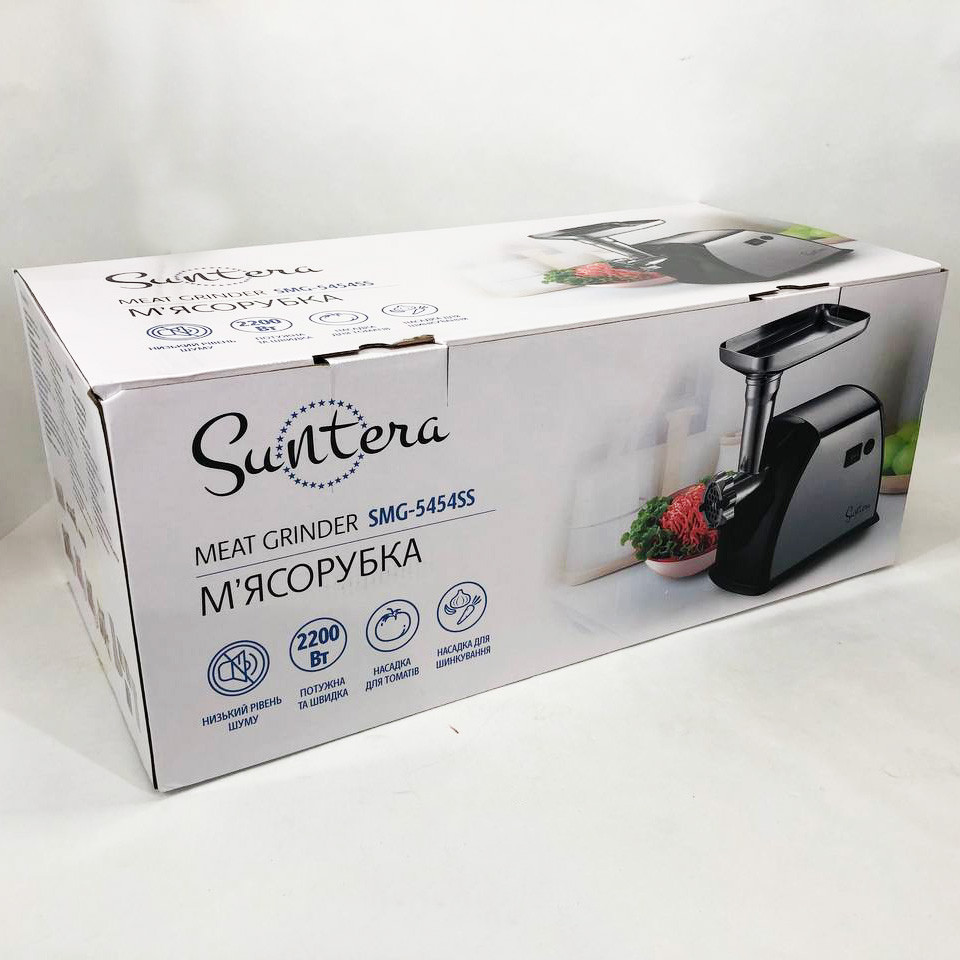 Шнековая электро мясорубка Suntera SMG-5454SS 2200 Вт, Кухонная мясорубка с реверсом MY-93 Львов - изображение 5