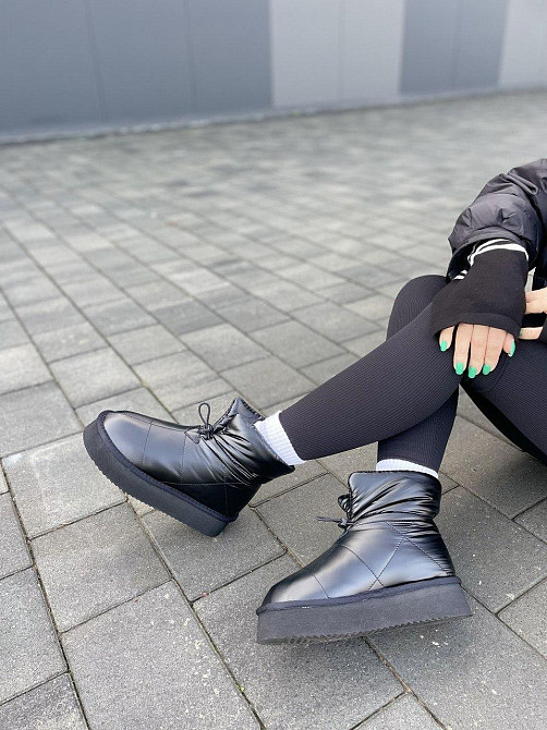 Угги женские ITTS чёрные плащёвка высота 15 см размер 41 (5889-20-8) Коломия - фото 1