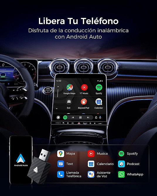 Автомобільний безпровідний адаптер CarPlay WityEye Луцьк - фото 3