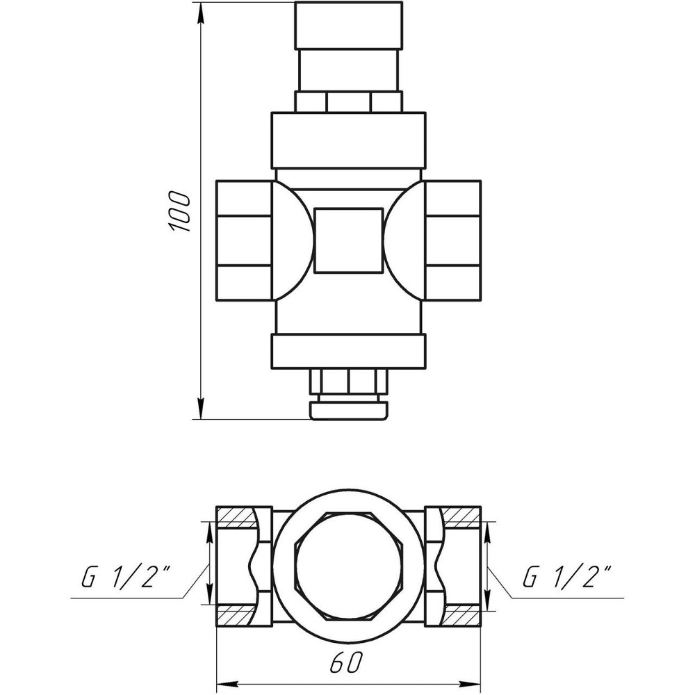 Редуктор под манометр ITAP 1/2″ 361 Киев - изображение 4