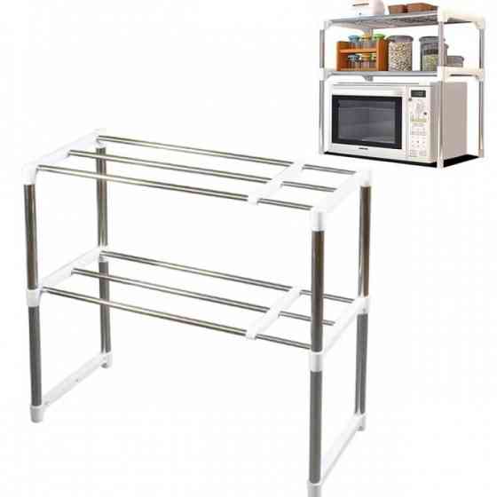 Додаткова поличка, підставка, стелаж під мікрохвильову піч або в шафу регульована ширина 45-85см Вінниця