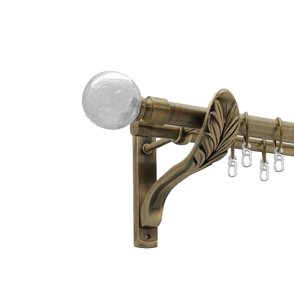 Карниз Orvit Сепія металевий дворядний ретро Антик 25\19 мм 240 см (4301712) Львів - фото 1