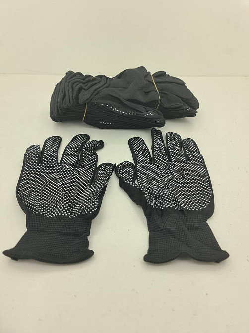 Хозяйственные перчатки Нейлоновые с микроточкой (12 пар) Харків - фото 2