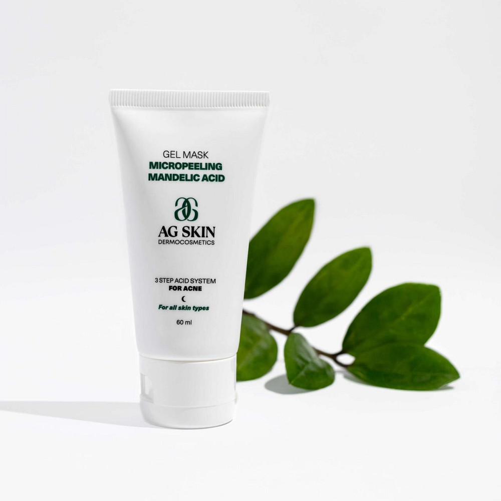 Гель-маска мікропілінг з мигдалевою кислотою Gel mask micropeeling mandelic acid AG Skin 60 мл Дніпро - фото 1