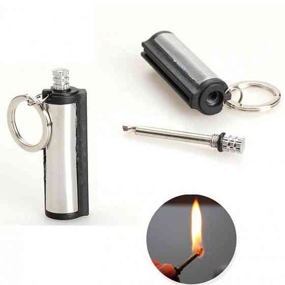 Вечная спичка бензиновая Make Fire / Многоразовое средство для разжигания огня / Бесконечная спичка брелок Киев