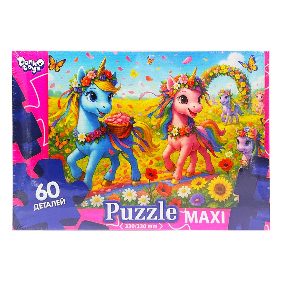 Дитячі пазли-максі "Поні в квітах" Mx60-12-02, 60 елементів Вінниця - фото 1
